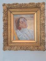 Fraai in Vergulde Lijst Antiek Schilderij Oswald Poreau !, Antiek en Kunst, Ophalen of Verzenden