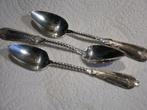 Prachtige oude zilveren theelepels, tulp motief, 3 stuks, Verzenden