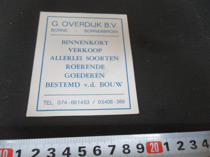 stickers Borne Bornerbroek  G. Overdijk bv, Hobby en Vrije tijd, Stickers en Plaatjes, Nieuw, Meerdere stickers, Ophalen