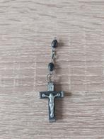 Kruis ca 3 cm Zwart/Zilver, Antiek en Kunst, Ophalen of Verzenden