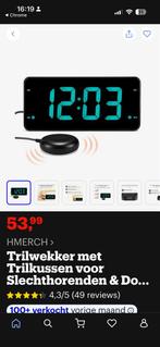 Wekkerradio met trilkussen voor slechthorenden, Ophalen of Verzenden, Nieuw, Digitaal, Wekker of Tafelklok