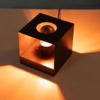 Space age kubus tafellamp Philips jaren 70, Ophalen of Verzenden, Gebruikt, Metaal, Dutch design