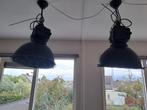 2 stalen zwarte lampen., Ophalen, Gebruikt, Industriële, Minder dan 50 cm