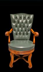 Antieke Draaibare Bureaustoel, Antiek, Gebruikt, Bruin, Ophalen of Verzenden