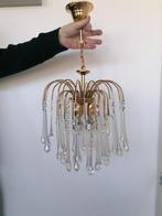Venini Teardrop lamp met  oliekleurige Murano kristalpegels, Huis en Inrichting, Lampen | Kroonluchters, Ophalen of Verzenden
