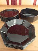 Arcoroc achtkantig servies, Huis en Inrichting, Keuken | Servies, Gebruikt, Ophalen of Verzenden, Glas, Bord(en)