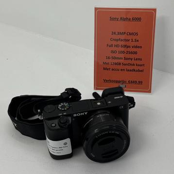 Sony Alpha 6000 Camera | Met Sony E 16-50mm Lens | Met garan beschikbaar voor biedingen