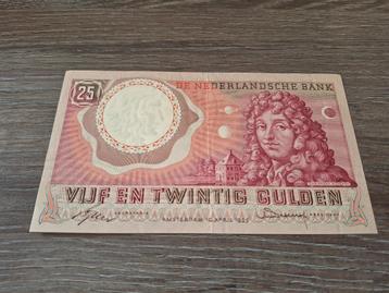 Heel mooi biljet 25 gulden Huygens 1955, Prachtig- beschikbaar voor biedingen