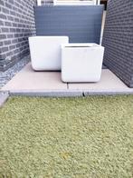 Twee mooie potten Intratuin grijs, Tuin en Terras, Ophalen of Verzenden, Zo goed als nieuw