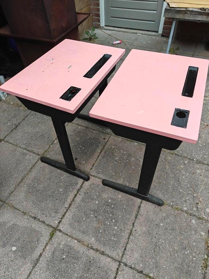Oude schooltafeltjes, Doe-het-zelf en Verbouw, Tekentafels, Zo goed als nieuw, Minder dan 130 cm, Ophalen