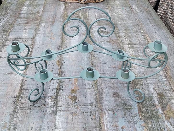 Brocante 8 armige tafelkandelaar / Kaarsenkandelaar, Huis en Inrichting, Woonaccessoires | Kandelaars en Kaarsen, Gebruikt, Kandelaar