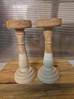 Houten kandelaars, Ophalen of Verzenden, Hout, Minder dan 25 cm