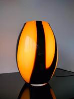 Murano Glas Design Tafellamp Amber Caramel Zwart 1980, Huis en Inrichting, Lampen | Tafellampen, Ophalen of Verzenden, Glas, Minder dan 50 cm