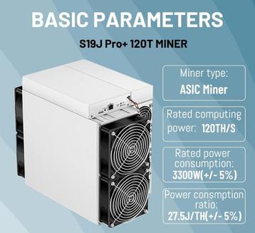 Bitmain Antminer S19J Pro+ 120TH – Krachtige Bitcoin miner beschikbaar voor biedingen