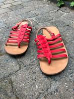 Sandaal rood leer uit Italië, Ophalen of Verzenden, Zo goed als nieuw, Rood, Sandalen of Muiltjes