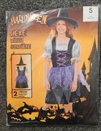 Nieuwe Halloween Heksen Jurk Pak 2 delig maat S 4 tot 6 jaar, Ophalen of Verzenden, Nieuw, 110 t/m 116, Jongen of Meisje