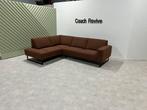 Nieuwe GRATIS LEVERING kastanjebruin hoekbank 265x205, Nieuw, Ophalen of Verzenden, Vierpersoons of meer, Stof