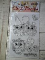 Craft Sensations Clear Stamp Uilen, Hobby en Vrije tijd, Stempelen, Ophalen of Verzenden, Nieuw, Clearstamp