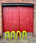 barkruk retro 4 stuks lime groen, Ophalen, Kunststof, Gebruikt, 60 tot 90 cm