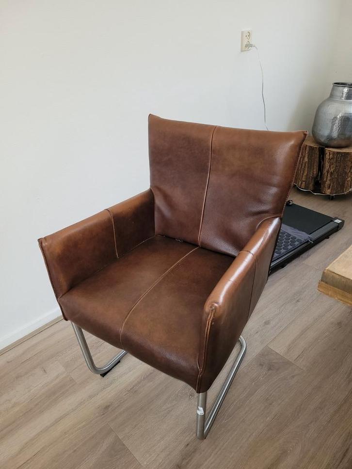 Stijlvolle Jess Design Stoel, Huis en Inrichting, Fauteuils, Leer, Ophalen