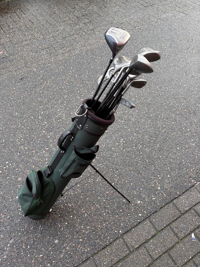 Golfset met karretje en driver, Sport en Fitness, Golf, Ophalen, Gebruikt, Set