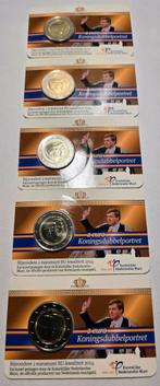 5X Coincards 2 Euro 2014 Koningsdubbelportret BU, Ophalen of Verzenden, Koningin Beatrix, Euro's, Losse munt