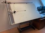 Tekentafel 140 x 100 cm met tekenkruk, Ophalen, Gebruikt, 130 tot 150 cm