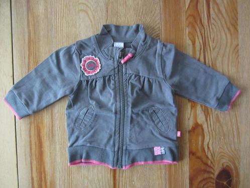 Grijs/roze vestje BFC maat 62, Kinderen en Baby's, Babykleding | Maat 62, Zo goed als nieuw, Meisje, Truitje of Vestje, Ophalen of Verzenden
