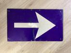 Vintage emaille PIJL richting aanduidingsbord, Ophalen of Verzenden