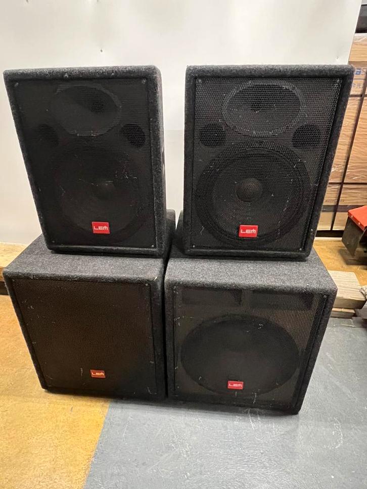 Lem Hurricane luidsprekers, H200A en H350SA, Audio, Tv en Foto, Luidsprekers, Gebruikt, Overige typen, 120 watt of meer, Overige merken
