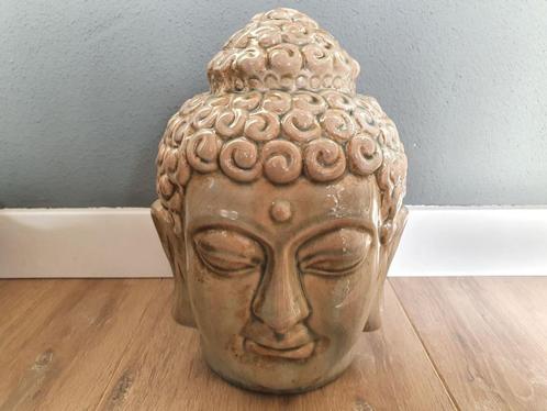 Nieuwe taupe kleurige boeddha hoofd, Huis en Inrichting, Woonaccessoires | Boeddhabeelden, Nieuw, Ophalen of Verzenden