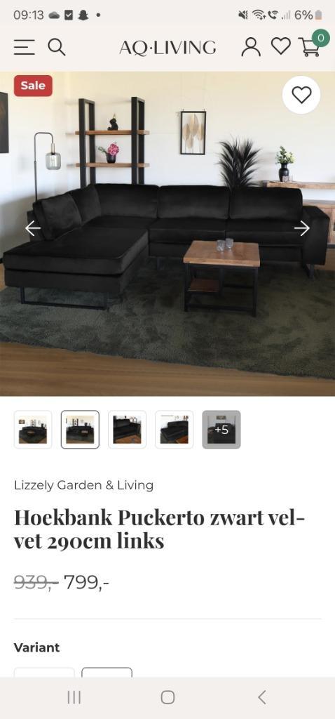 Bankstel, Huis en Inrichting, Banken | Bankstellen, Gebruikt, Hoekbank, Vierpersoons of meer, 75 tot 100 cm, Stof, Overige materialen