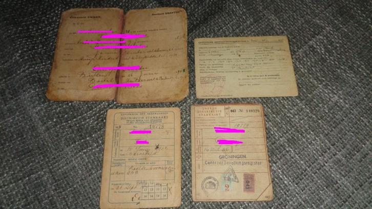 Raalte Groningen Woonwagen stamkaart set oorlog wo2 nr3, Verzamelen, Militaria | Tweede Wereldoorlog, Boek of Tijdschrift, Nederland
