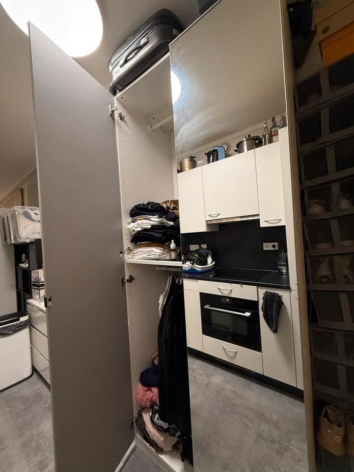 Ikea Pax Kast met spiegel deuren, Huis en Inrichting, Kasten | Kledingkasten, Gebruikt, 200 cm of meer, 50 tot 100 cm, 50 tot 75 cm