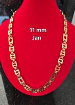 14krt verguld goud gold plated double 11mm ketting, Ophalen of Verzenden, Nieuw, Goud, Goud