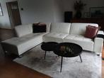 Witte leren hoekbank, Huis en Inrichting, Banken | Bankstellen, Ophalen, 250 tot 300 cm, Gebruikt, Hoekbank