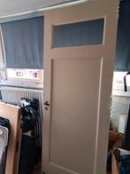 Jaren 30 Paneeldeur met Glas, Doe-het-zelf en Verbouw, Deuren en Horren, Ophalen, Gebruikt, 80 tot 100 cm, Binnendeur