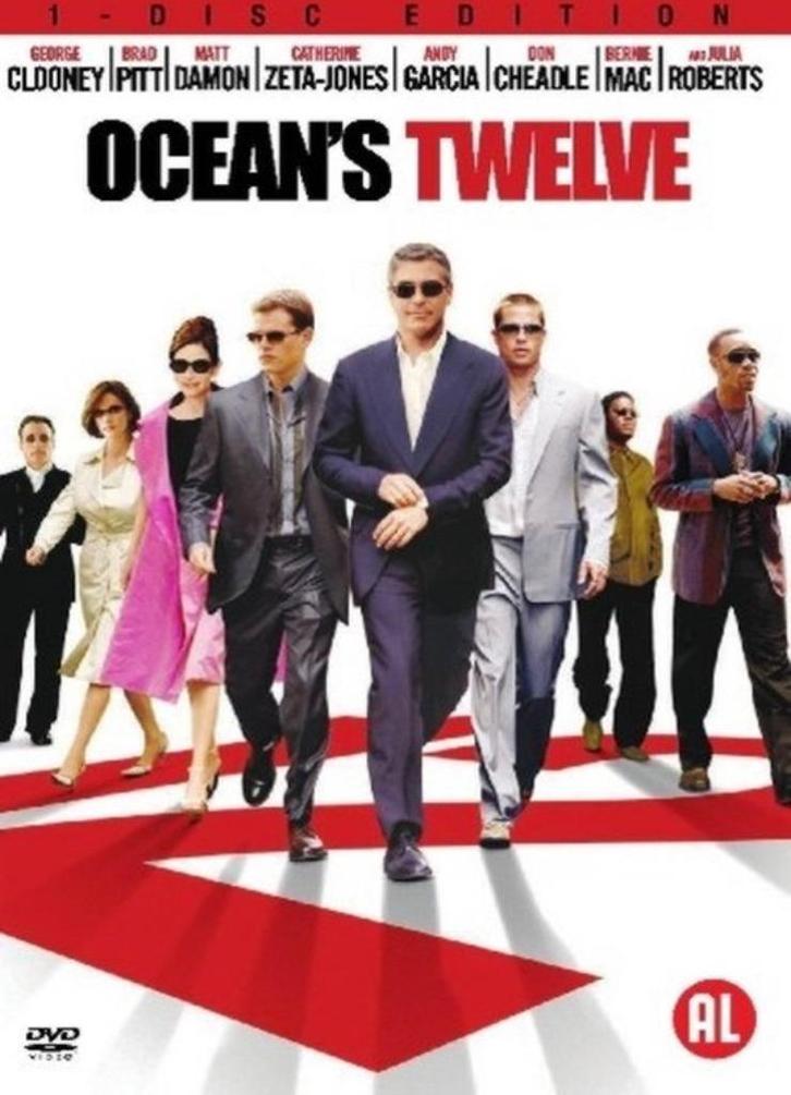 Ocean's Twelve - George Clooney Brad Pitt DVD 7321932389487, Cd's en Dvd's, Dvd's | Thrillers en Misdaad, Zo goed als nieuw, Actiethriller
