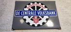 Emaille bord Agentschap Centrale Volksbank, Verzamelen, Merken en Reclamevoorwerpen, Ophalen of Verzenden, Gebruikt, Reclamebord