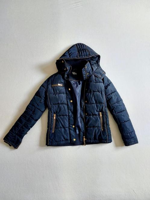 Bella Ragazza donkerblauwe jas – maat XXS, Kleding | Dames, Jassen | Winter, Zo goed als nieuw, Maat 34 (XS) of kleiner, Blauw