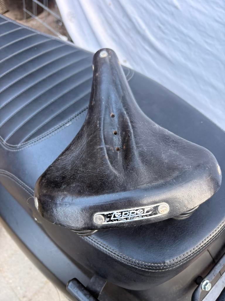 Leren Zepper fiets zadel, Fietsen en Brommers, Fietsaccessoires | Fietsstoeltjes, Ophalen
