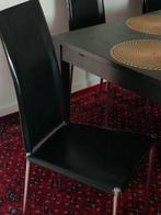 6 zwarte Italiaanse Eetkamer stoelen, Ophalen of Verzenden, Gebruikt, Zwart, Vijf, Zes of meer stoelen