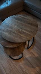3delig salontafeltje, Huis en Inrichting, Tafels | Salontafels, Overige materialen, Rond, Zo goed als nieuw, Minder dan 50 cm