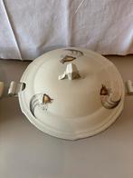 Oude Gedecoreerde Soepterrines ,art deco, Gebruikt, Keramiek, Overige typen, Ophalen of Verzenden