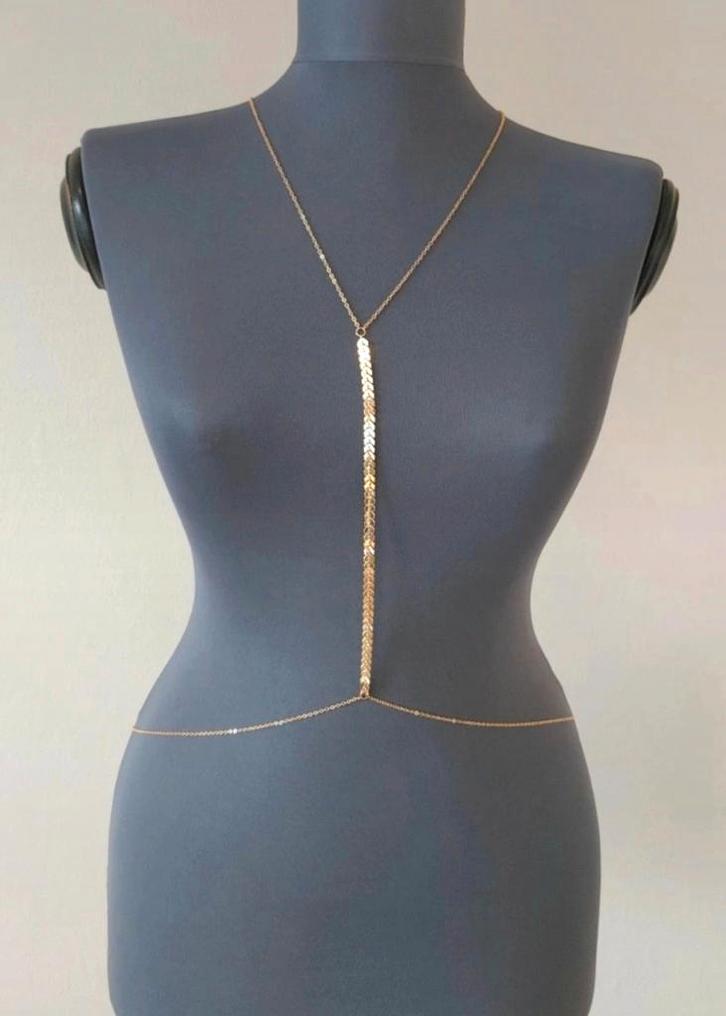 Lichaamssieraad, Sieraden, Tassen en Uiterlijk, Kettingen, Nieuw, Overige materialen, Goud, Verstelbaar, Ophalen of Verzenden