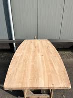 Deens ovaal 200x100x3 verjongd eiken rustiek, Ophalen, 100 tot 150 cm, Eikenhout, Vijf personen of meer