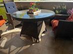 Mooie rotan terrastafel/ tuintafel te koop, Tuin en Terras, Tuintafels, Ophalen, Zo goed als nieuw, Rond, Overige materialen