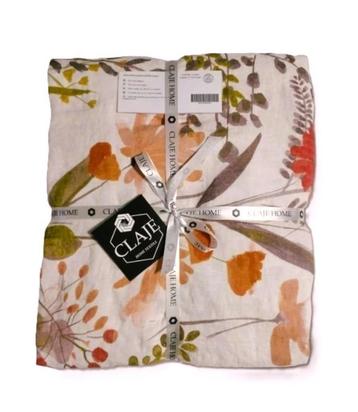 100% linnen dekbedovertrek 240x220 met slopen Warm Flowers beschikbaar voor biedingen