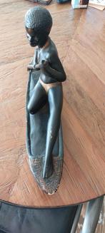 Antieke Afrikaanse gipsen Beeld, Antiek en Kunst, Kunst | Beelden en Houtsnijwerken, Ophalen of Verzenden