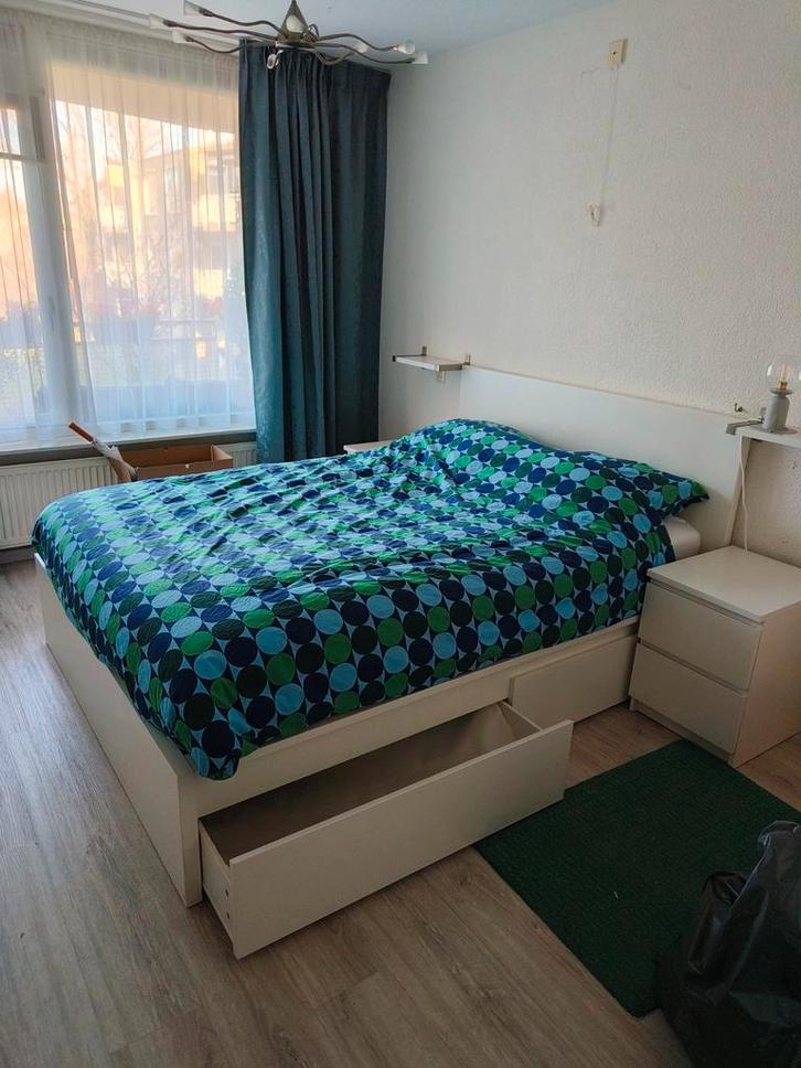 Ikea Malm Twijfelaar 140x200 + Matras, Huis en Inrichting, Slaapkamer | Bedden, Zo goed als nieuw, Twijfelaar, 140 cm, 200 cm